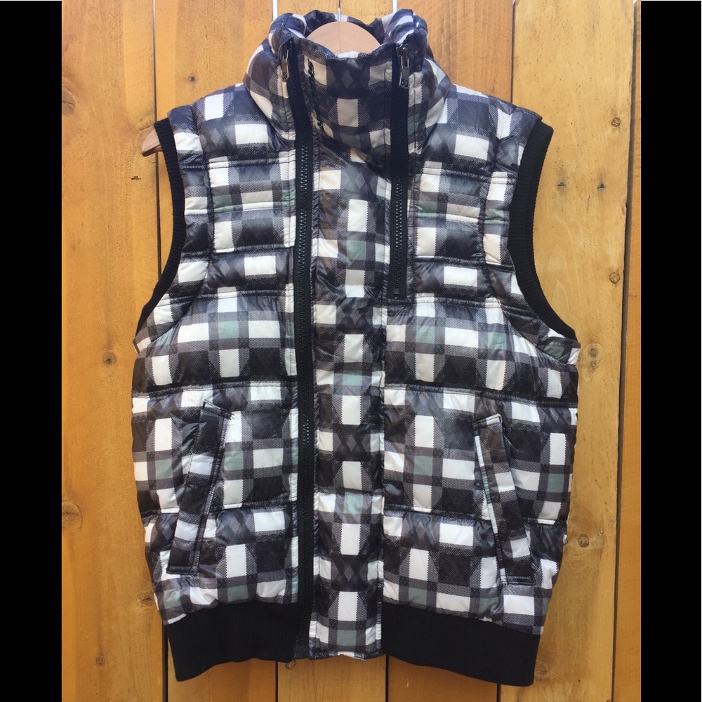 Skechers Plaid Down Puffer Vest
